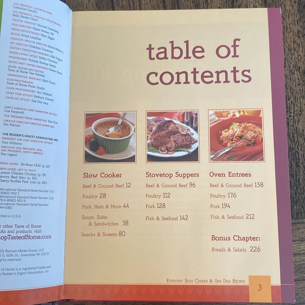 Slow Cooker & One Dish Recipes Cook Book 2011